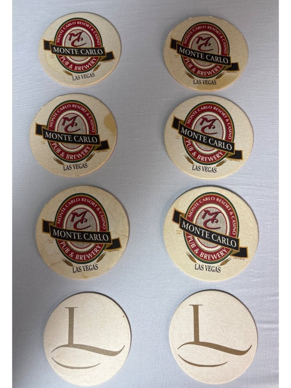 Monte Carlo Las Vegas Pub & Brewery Coasters Set Of 6 Set of 2 for L'Auberge